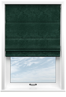 Faux Suede, Bottle Green - Twist&Fit Roman Blind